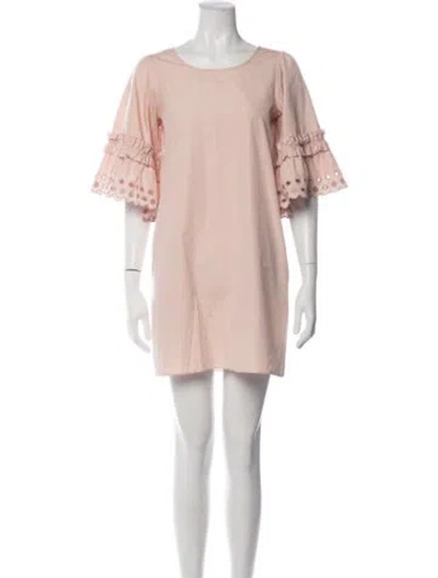 Pre-owned See By Chloé Crew Neck Mini Dress In Pink