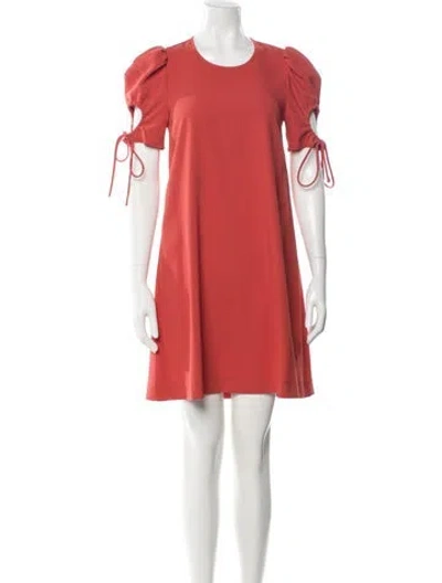 Pre-owned See By Chloé Crew Neck Mini Dress In Red