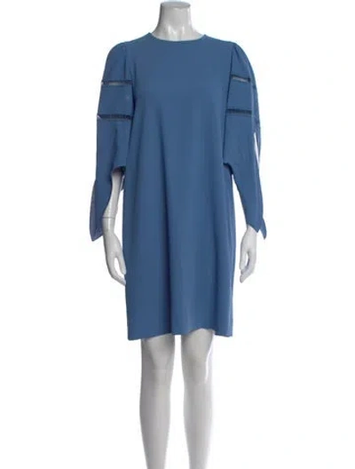 Pre-owned See By Chloé Crew Neck Mini Dress W/ Tags In Blue
