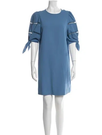 Pre-owned See By Chloé Crew Neck Mini Dress W/ Tags In Blue