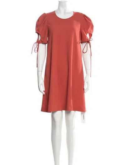 Pre-owned See By Chloé Crew Neck Mini Dress W/ Tags In Red