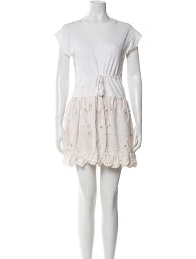 Pre-owned See By Chloé Crew Neck Mini Dress In White