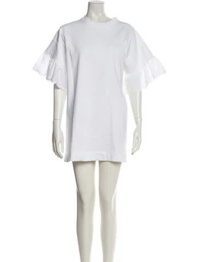 Pre-owned See By Chloé Crew Neck Mini Dress In White