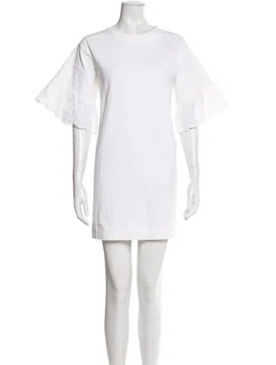 Pre-owned See By Chloé Crew Neck Mini Dress In White