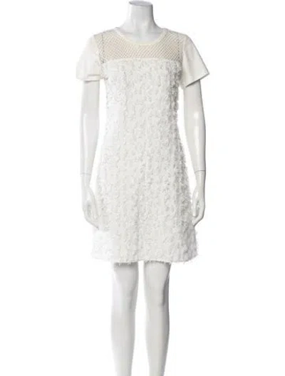 Pre-owned See By Chloé Crew Neck Mini Dress In White