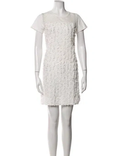 Pre-owned See By Chloé Crew Neck Mini Dress In White
