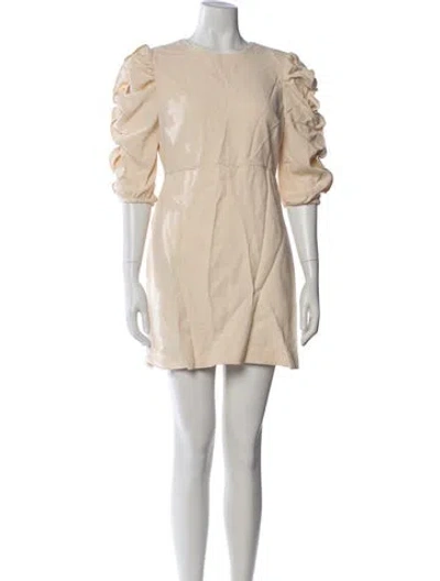 Pre-owned See By Chloé Crew Neck Mini Dress In Yellow