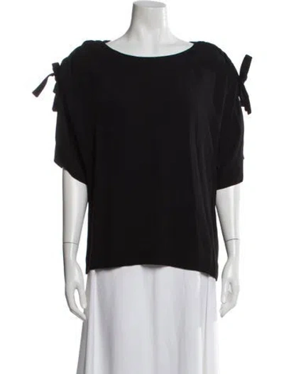 Pre-owned See By Chloé Crew Neck Short Sleeve Top In Black