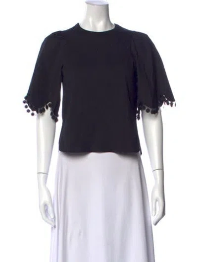 Pre-owned See By Chloé Crew Neck Short Sleeve Top In Blue