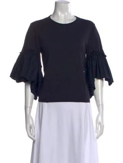 Pre-owned See By Chloé Crew Neck Short Sleeve Top In Blue