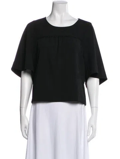 Pre-owned See By Chloé Crew Neck Short Sleeve Top In Gray