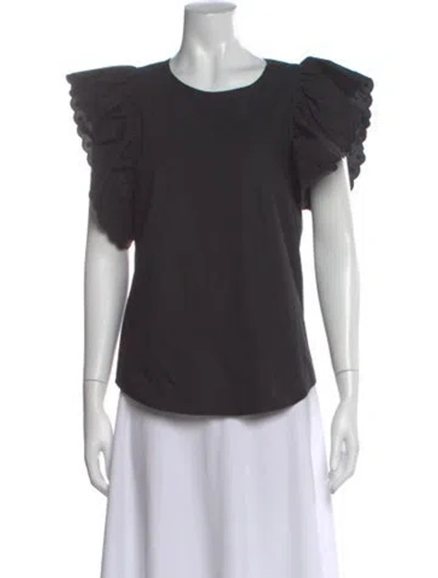 Pre-owned See By Chloé Crew Neck Short Sleeve Top In Gray
