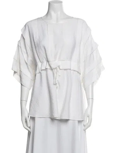 Pre-owned See By Chloé Crew Neck Short Sleeve Top In Neutrals
