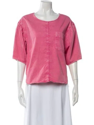 Pre-owned See By Chloé Crew Neck Short Sleeve Top In Pink