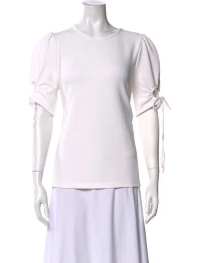 Pre-owned See By Chloé Crew Neck Short Sleeve Top In White