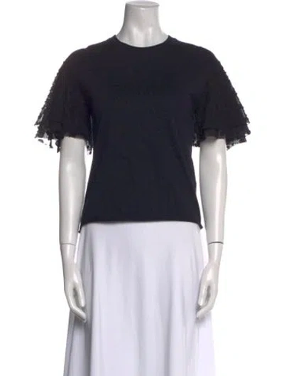 Pre-owned See By Chloé Crew Neck Short Sleeve T-shirt In Black
