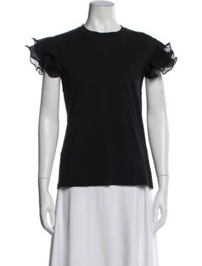 Pre-owned See By Chloé Crew Neck Short Sleeve T-shirt In Black