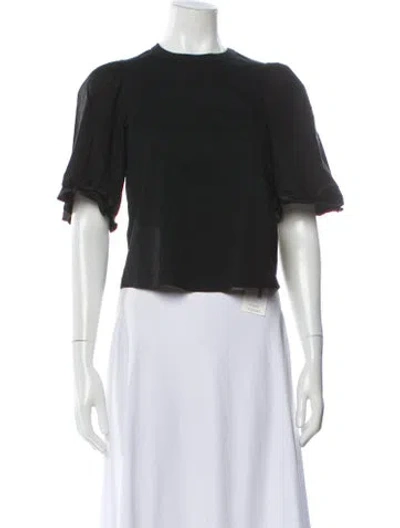 Pre-owned See By Chloé Crew Neck Short Sleeve T-shirt In Black