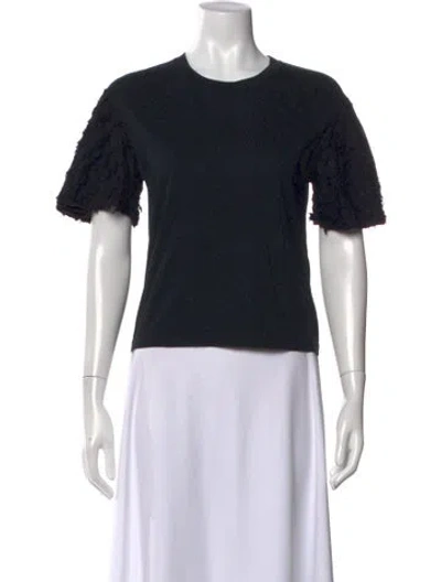 Pre-owned See By Chloé Crew Neck Short Sleeve T-shirt In Black