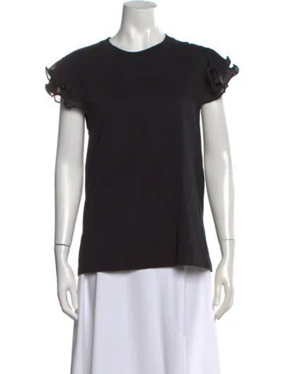 Pre-owned See By Chloé Crew Neck Short Sleeve T-shirt In Black