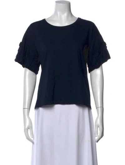 Pre-owned See By Chloé Crew Neck Short Sleeve T-shirt In Black