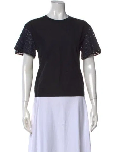 Pre-owned See By Chloé Crew Neck Short Sleeve T-shirt In Black