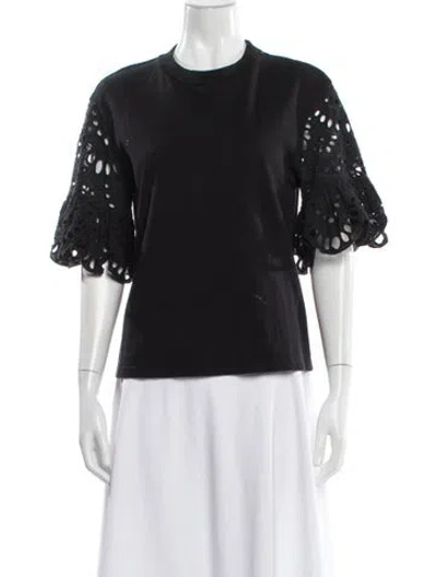 Pre-owned See By Chloé Crew Neck Short Sleeve T-shirt In Blue