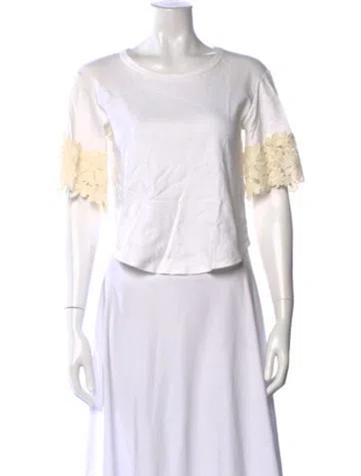 Pre-owned See By Chloé Crew Neck Short Sleeve T-shirt In White