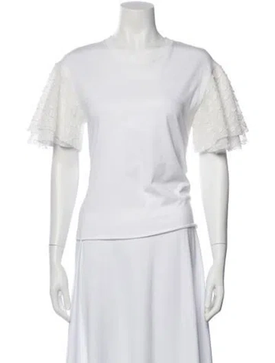 Pre-owned See By Chloé Crew Neck Short Sleeve T-shirt In White