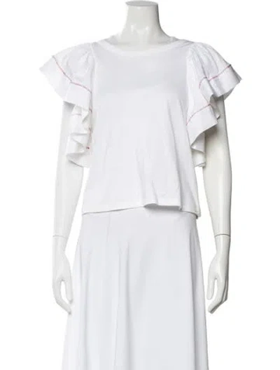 Pre-owned See By Chloé Crew Neck Short Sleeve T-shirt In White