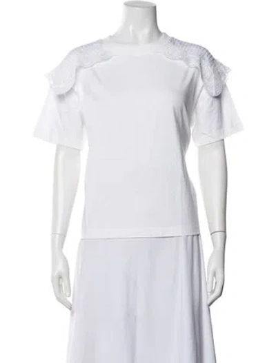 Pre-owned See By Chloé Crew Neck Short Sleeve T-shirt In White