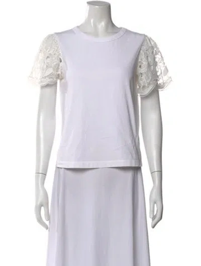 Pre-owned See By Chloé Crew Neck Short Sleeve T-shirt In White