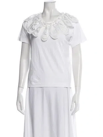 Pre-owned See By Chloé Crew Neck Short Sleeve T-shirt In White