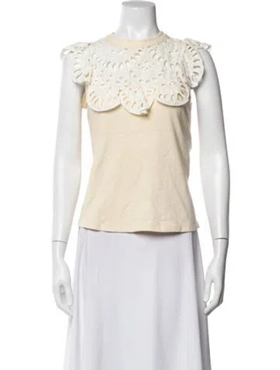 Pre-owned See By Chloé Crew Neck Sleeveless Top In Blue