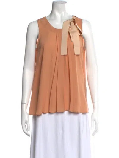 Pre-owned See By Chloé Crew Neck Sleeveless Top In Neutrals