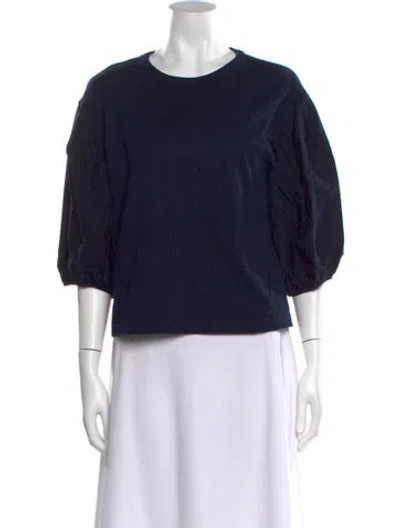 Pre-owned See By Chloé Crew Neck Three-quarter Sleeve Sweatshirt In Black