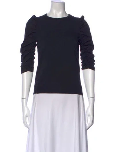 Pre-owned See By Chloé Crew Neck Three-quarter Sleeve Top In Black