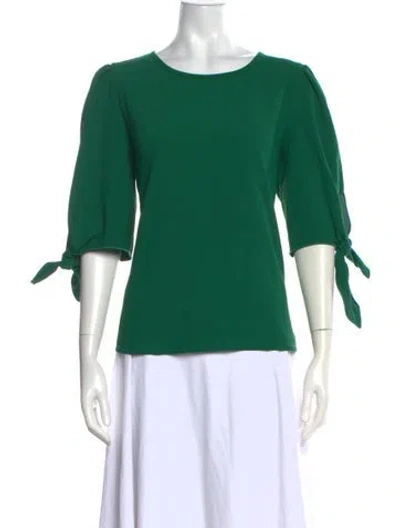Pre-owned See By Chloé Crew Neck Three-quarter Sleeve Top In Green