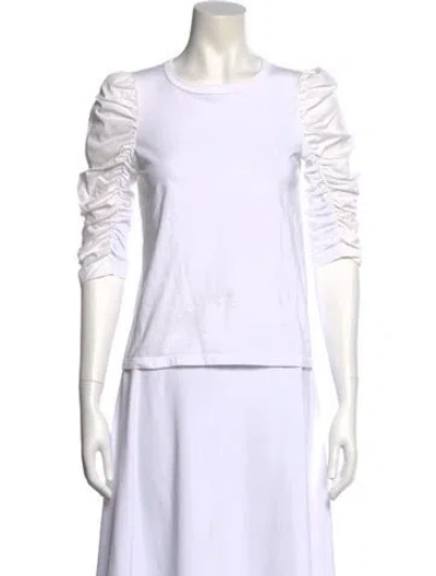 Pre-owned See By Chloé Crew Neck Three-quarter Sleeve T-shirt In White