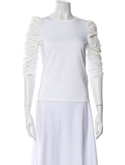 Pre-owned See By Chloé Crew Neck Three-quarter Sleeve T-shirt In White