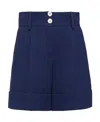 See By Chloé Cut-up Bermuda Shorts In Blue