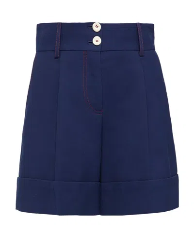 See By Chloé Cut-up Bermuda Shorts In Blue
