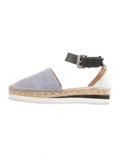 Pre-owned See By Chloé Denim Espadrilles In Blue