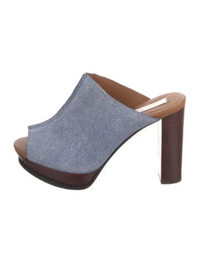 Pre-owned See By Chloé Denim Mules In Blue
