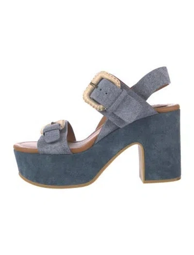 Pre-owned See By Chloé Denim Sandals In Blue