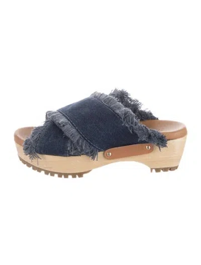 Pre-owned See By Chloé Denim Slides In Blue