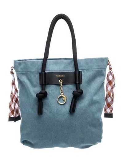 Pre-owned See By Chloé Denim Tote In Blue