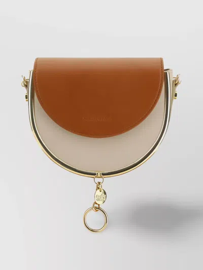 See By Chloé Double Pocket Chain Shoulder Bag In Brown