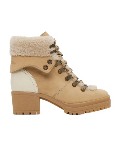 See By Chloé Beige Eileen Boots In Nude