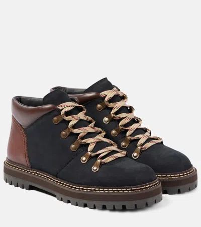 See By Chloé Eileen Leather Hiking Boots In Black